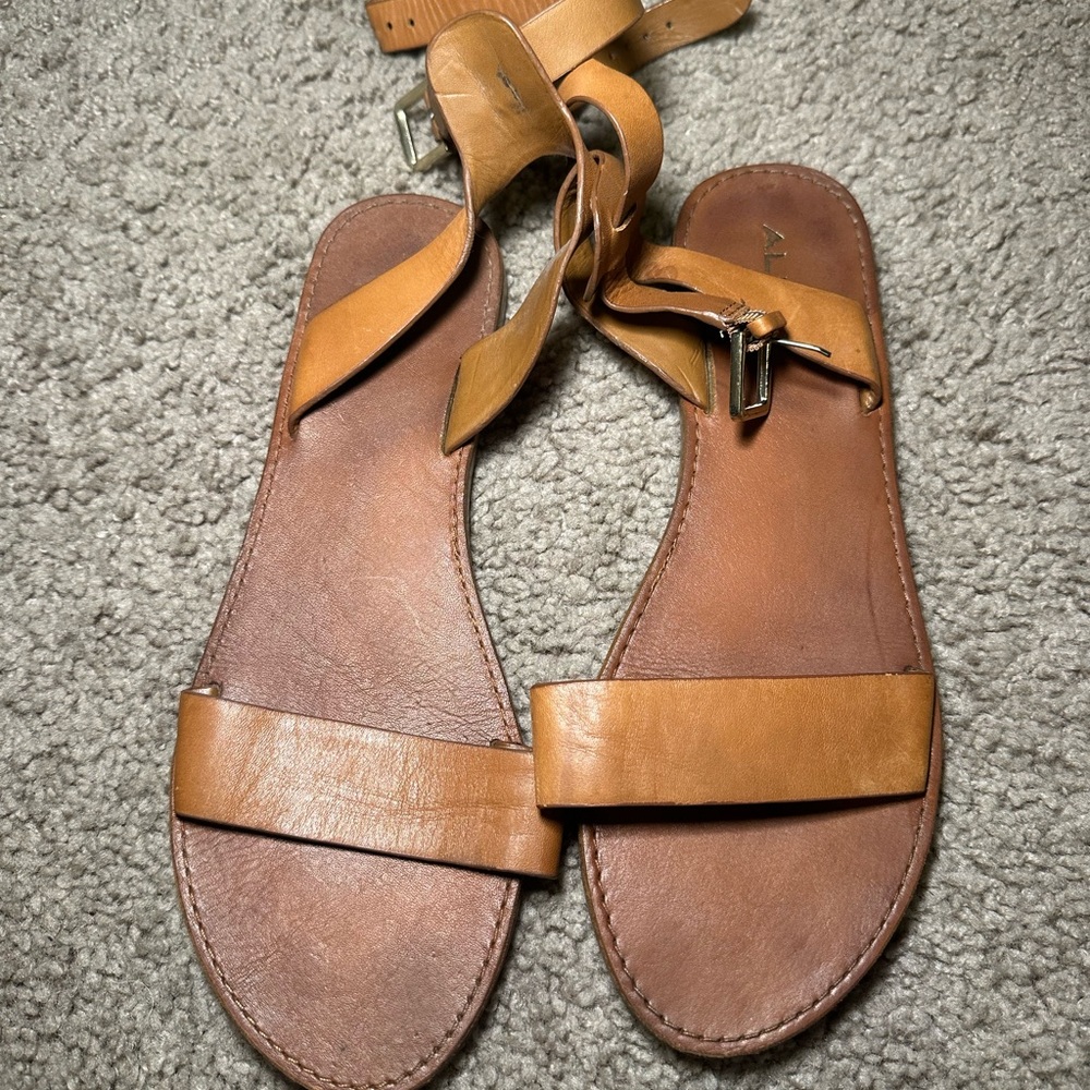 Aldo Brown Leather Sandals